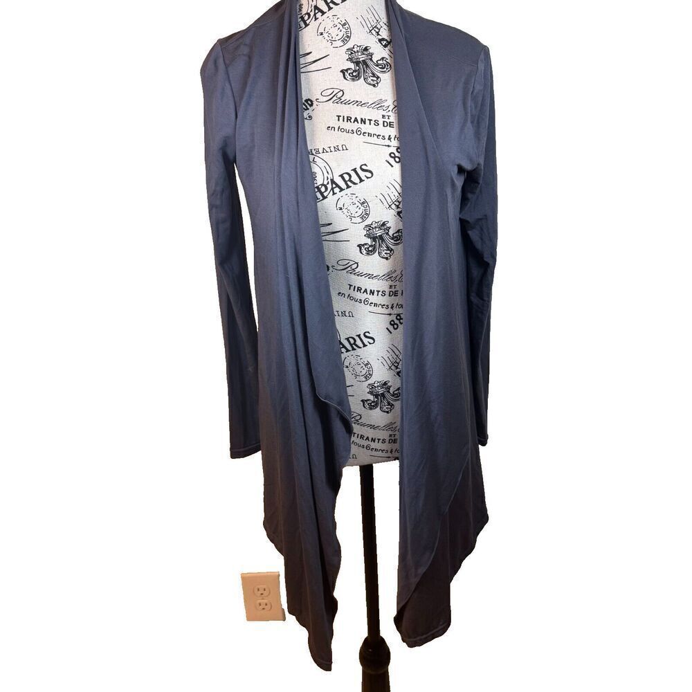 Barefoot Dreams Luxe Milk Jersey Calypso Gray Wrap Cardigan Loungewear Size S